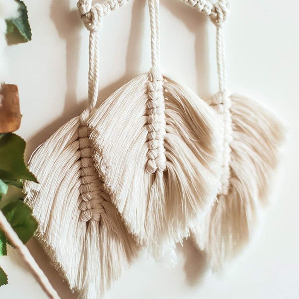 Star Wall macrame tassel boho dreamcatcher Decor - Picture 4 of 5